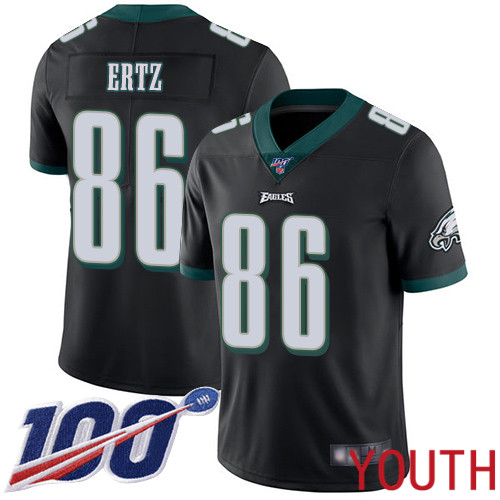 Youth Philadelphia Eagles 86 Zach Ertz Black Alternate Vapor Untouchable NFL Jersey Limited Player Season